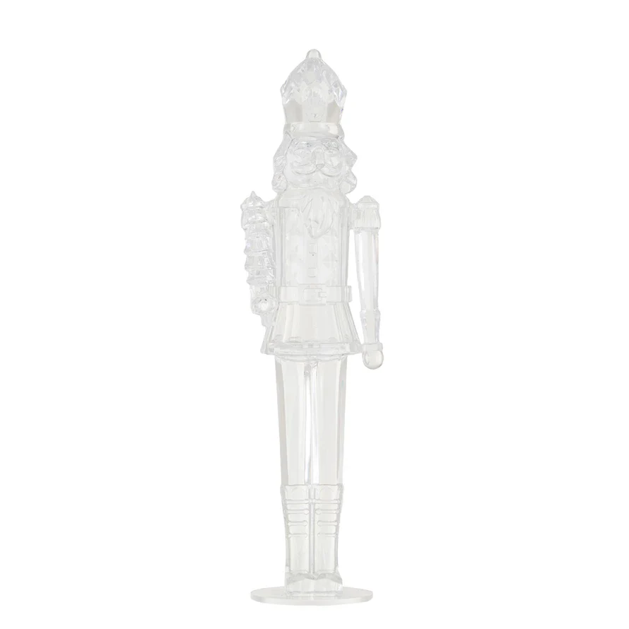 2-1/2" Round x 11-1/4"H Acrylic Nutcracker