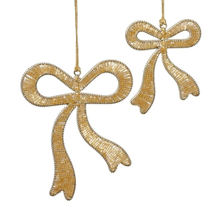Beaded Bow Hanging Ornament