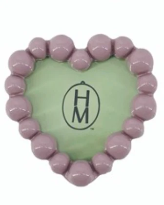 3-1/4"W x 3-1/2"H Resin Heart Photo Frame Magnet - Image 6