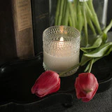 3.25" DOTTED GLASS 3D FLAME CANDLE