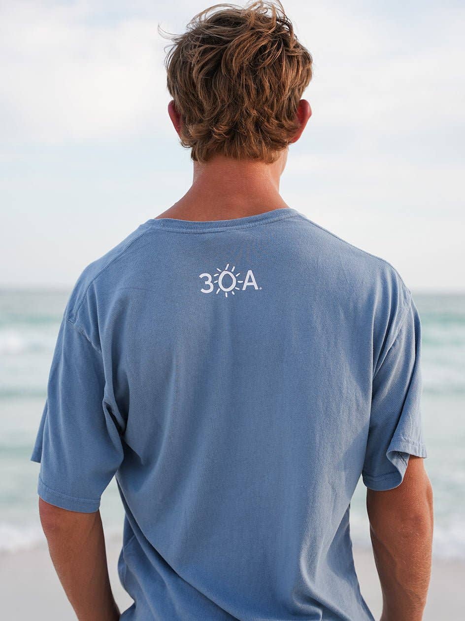 30A Gear - 30A Beach Happy Minimalistic T-Shirt: Blue / M - Image 8