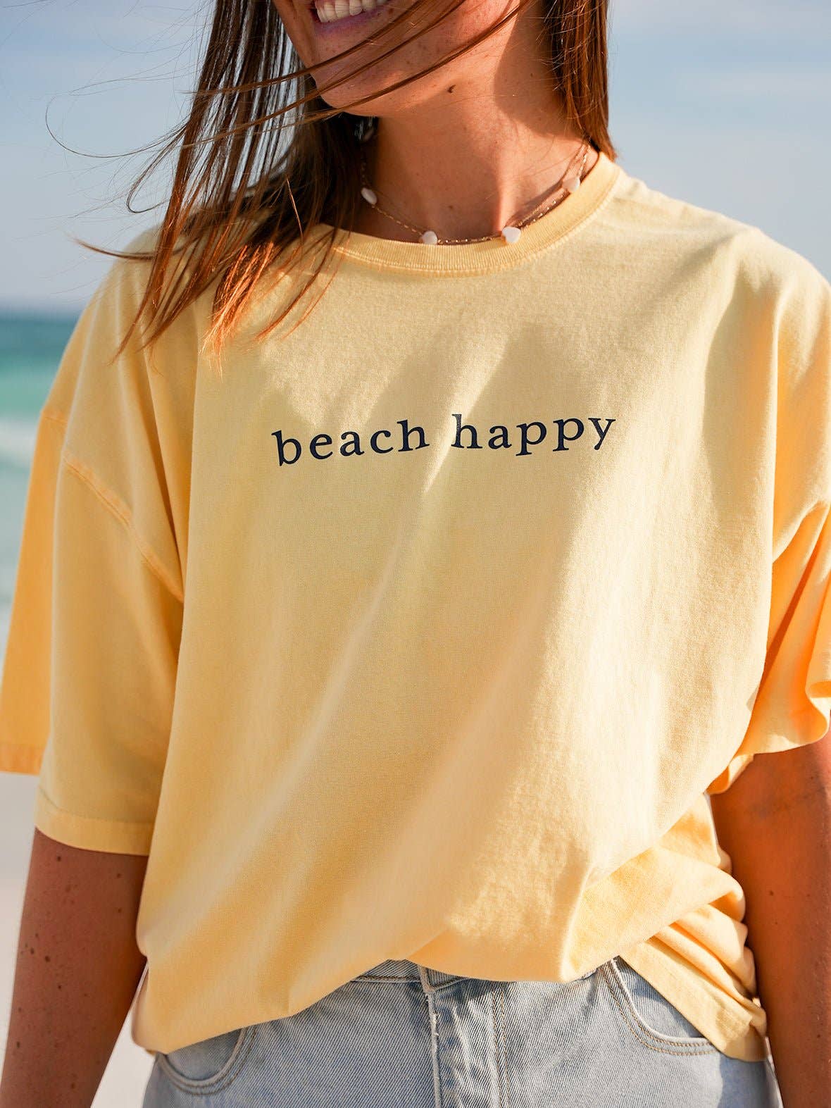 30A Gear - 30A Beach Happy Minimalistic T-Shirt: Blue / XL - Image 5