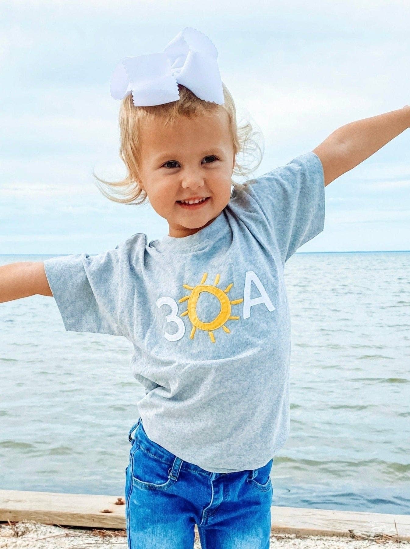 30A Gear - 30A Block Logo Applique Youth Recycled T-Shirt: Blue / YXXS - Image 2