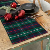 48" GREEN TARTAN TABLE RUNNER