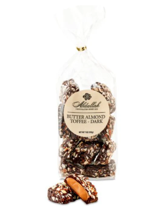 7 oz Bag Butter Almond Toffee-Dark