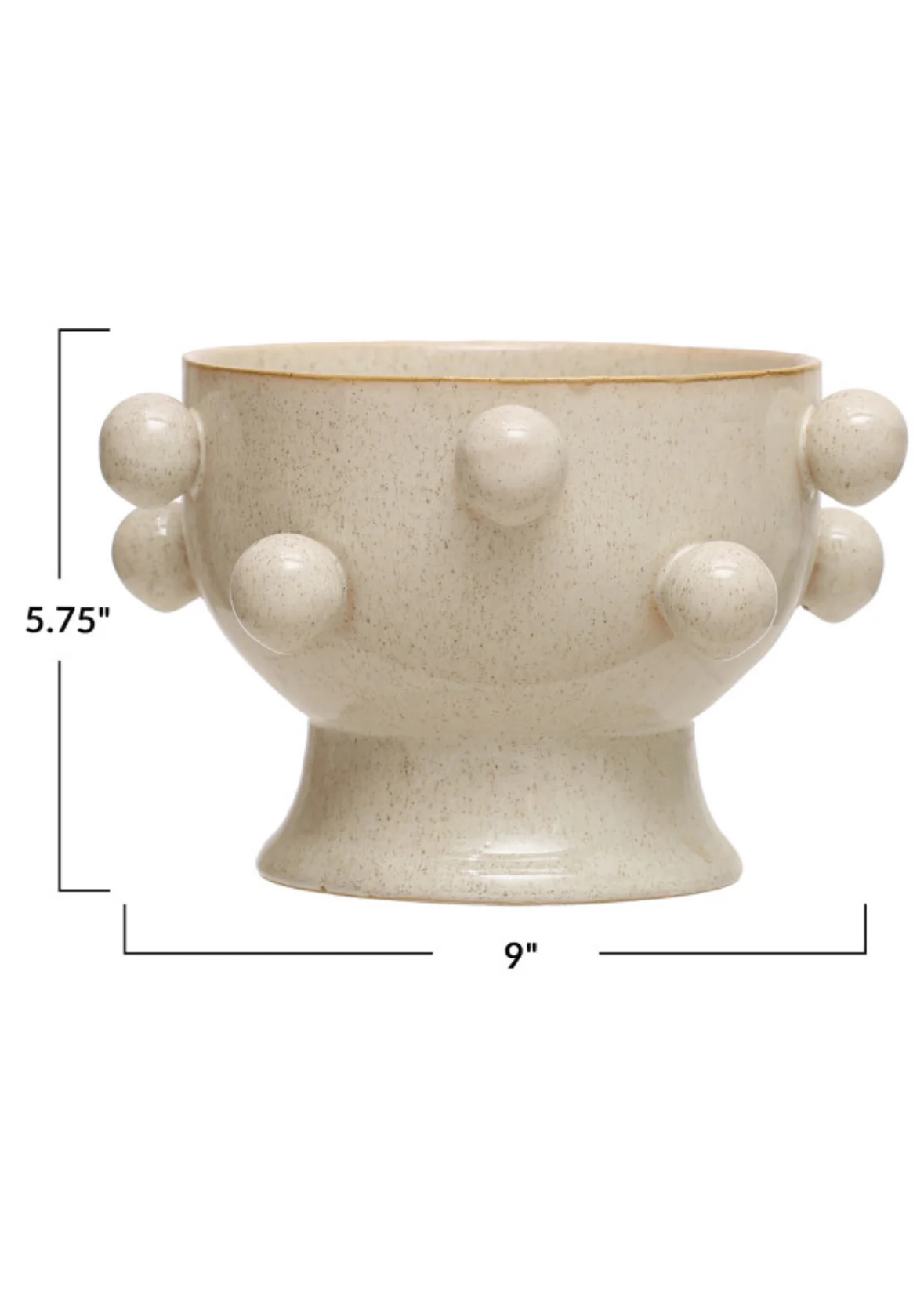 9" Round Stoneware Pot w Reactive Glaze - Image 2