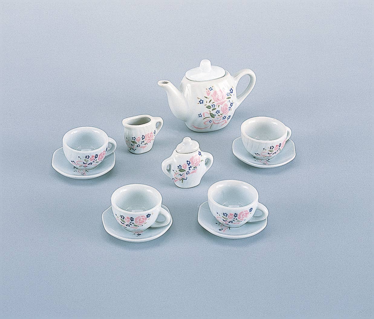 AA Importing - Mini Tea Set 13pc, Rose Design
