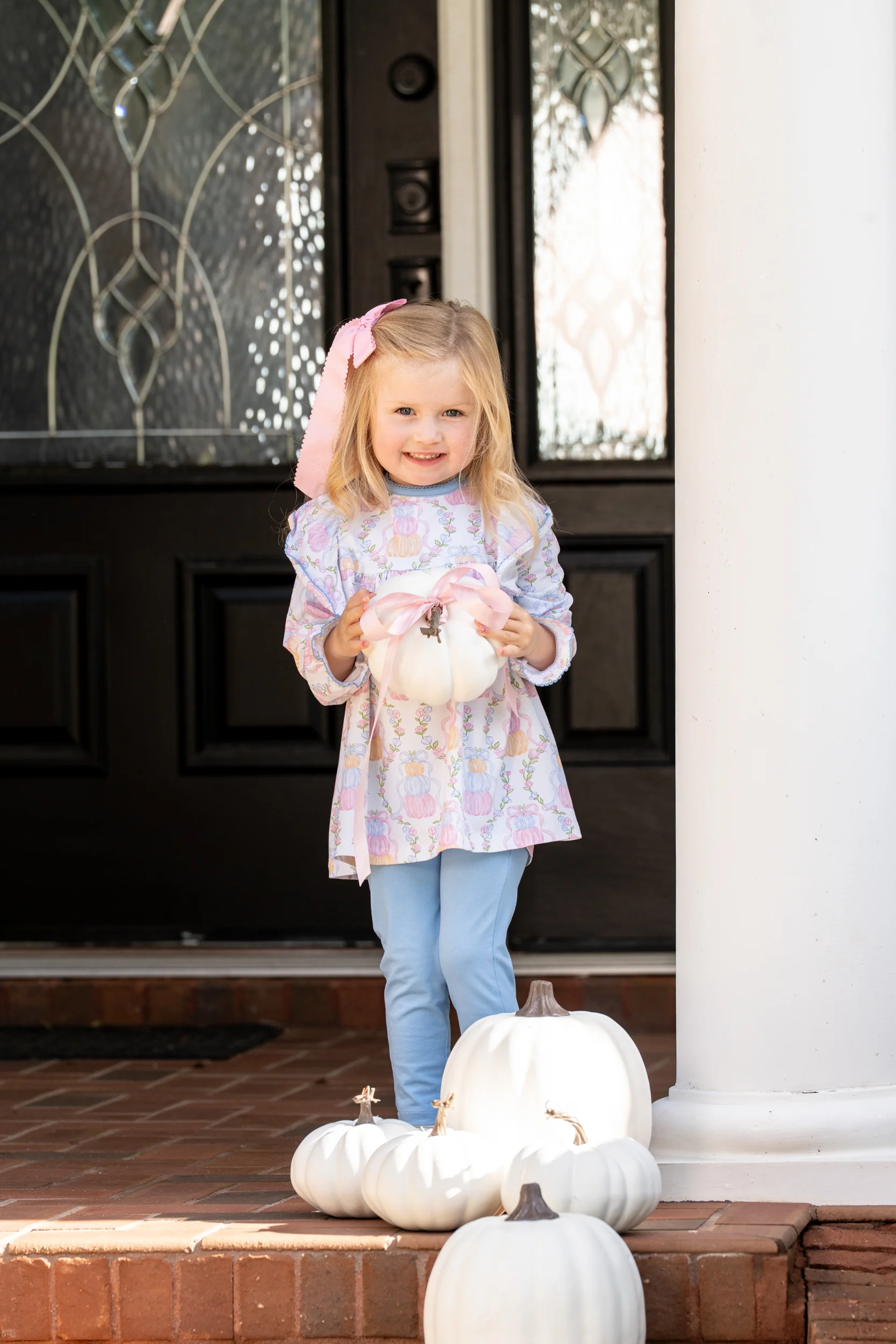 Abree Pumpkin Trellis Legging Set - Image 2