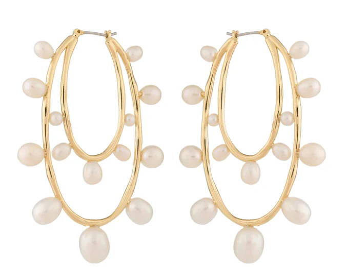 Mignonne Gavigan Lux Hoops WHITE GOLD 105