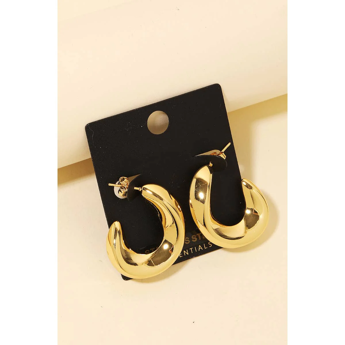 Anarchy Street - Stainless Steel Abstract Hoop Earrings: G