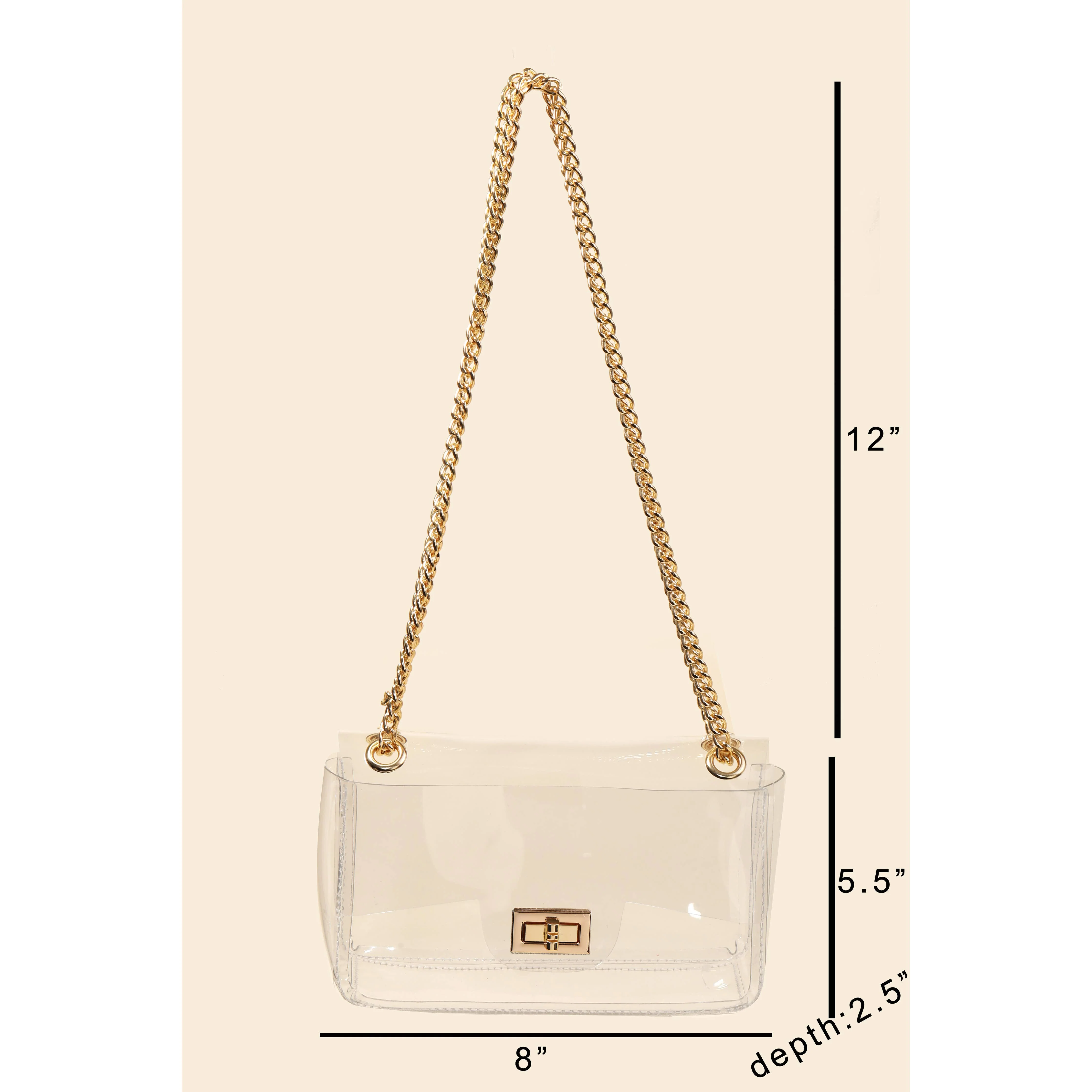 Anarchy Street - Turn Lock Chain Strap Clutch Bag: CLG - Image 4