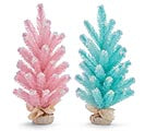 ARTIFICIAL PINK AND BLUE TREES ASSORTED