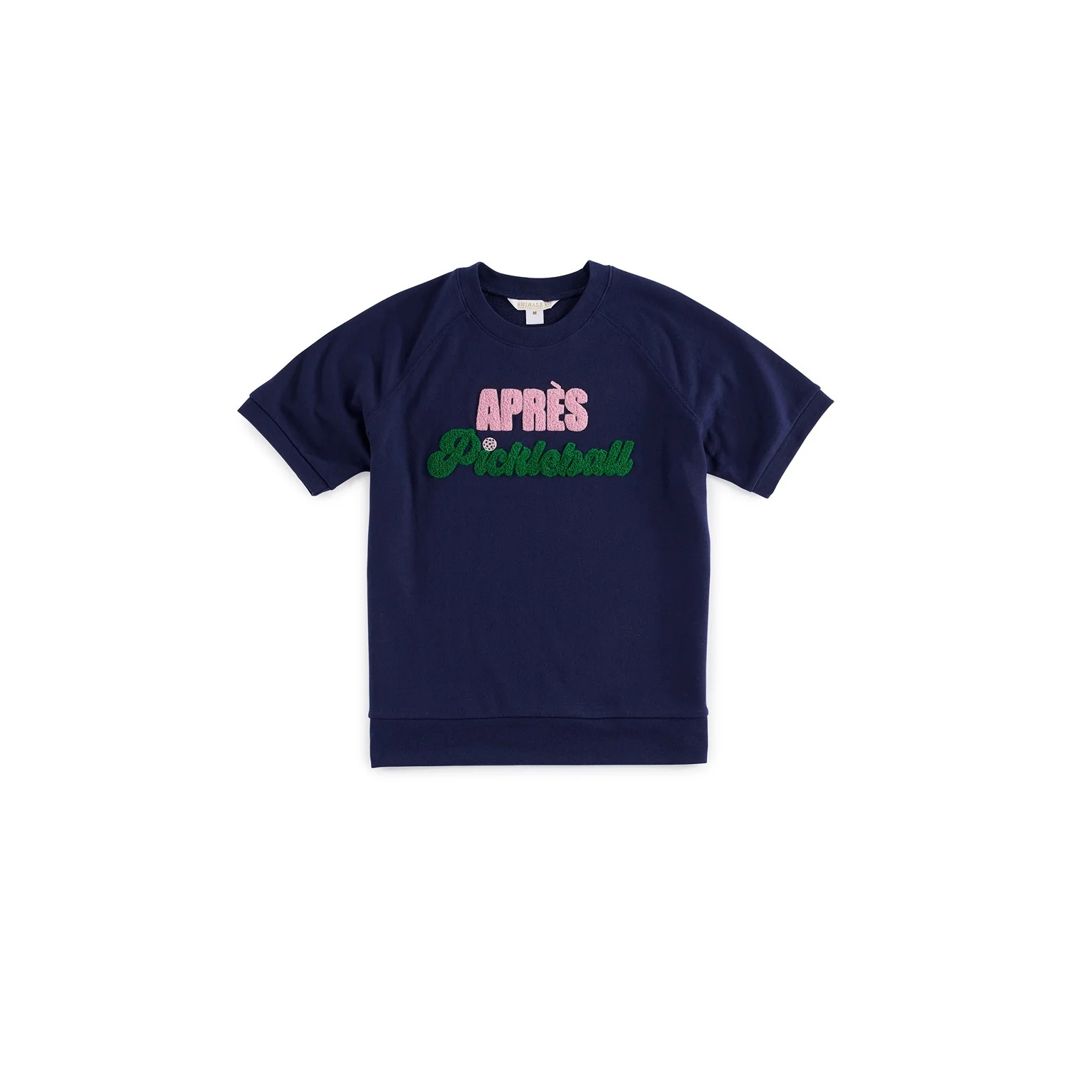 "APRÈS PICKLEBALL"  SS SWEATSHIRTS, NVY