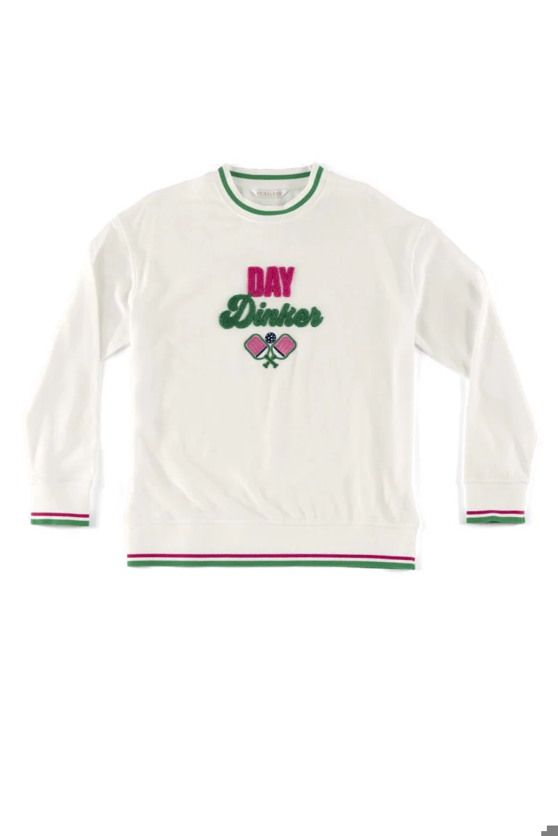 "DAY DINKER" SWEATSHIRTS, IVORY