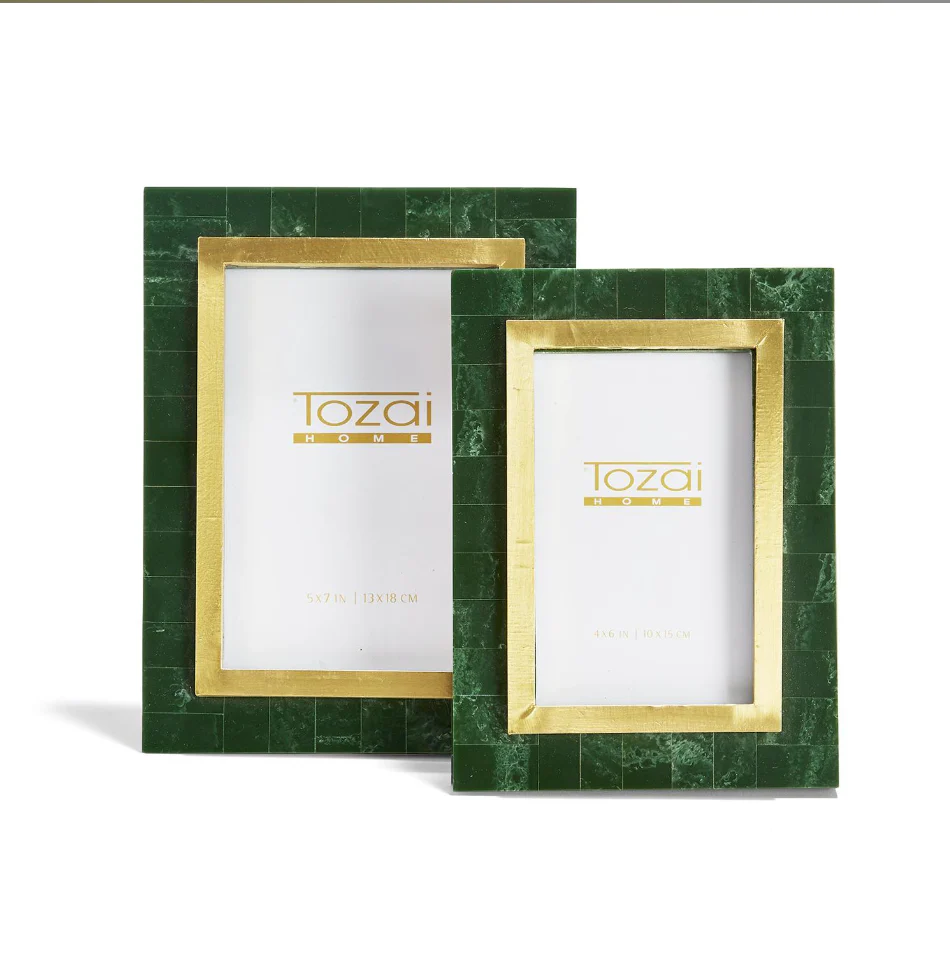 Aventurine Green and Gold Photo Frame
