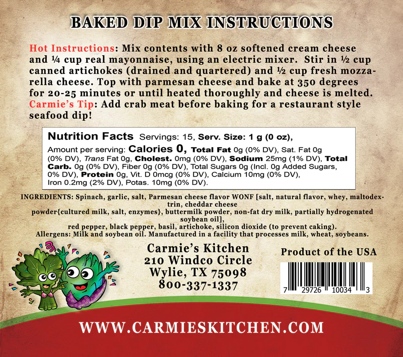 Baked Spinach Artichoke Dip Mix - Image 3