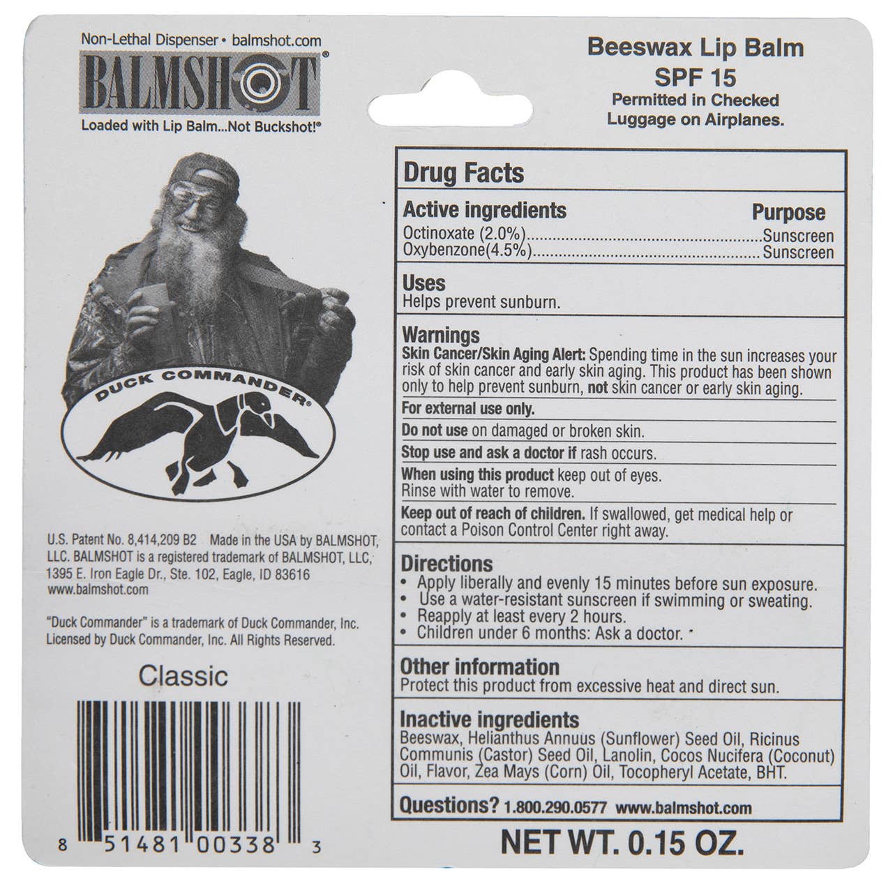 BALMSHOT Lip Balm - Balmshot & Duck Commander Beeswax SPF Lip Balm - Image 8