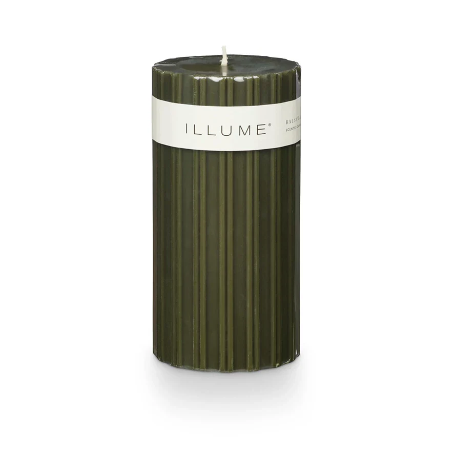 Balsam & Cedar Medium Fragranced Pillar Candle