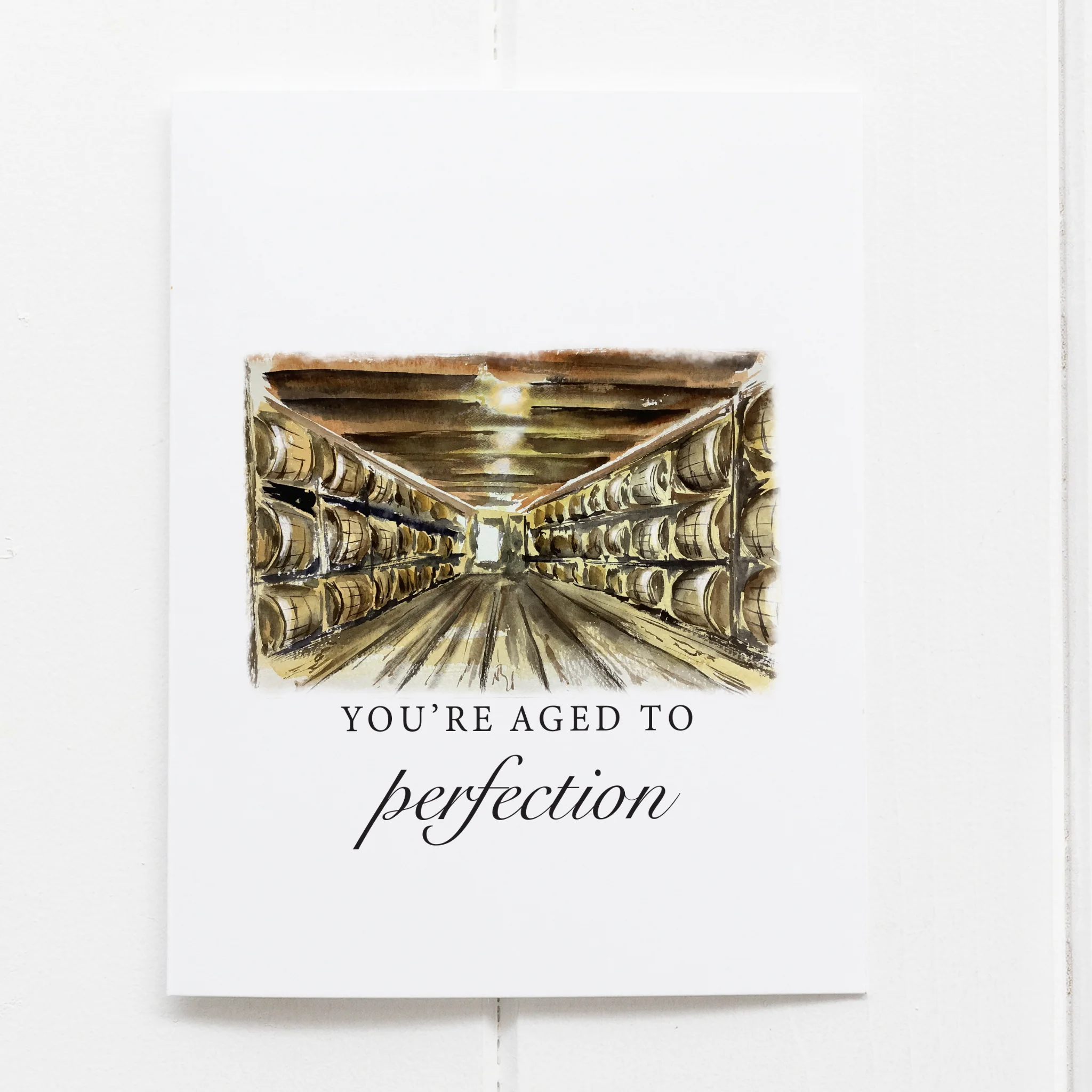 Barrel Down South - Aged To Perfection Funny Bourbon Greeting Card