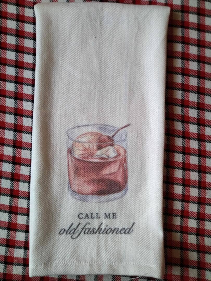 Barrel Down South - Call Me Old Fashioned Bourbon Tea Towel - Whiskey Tea Towel