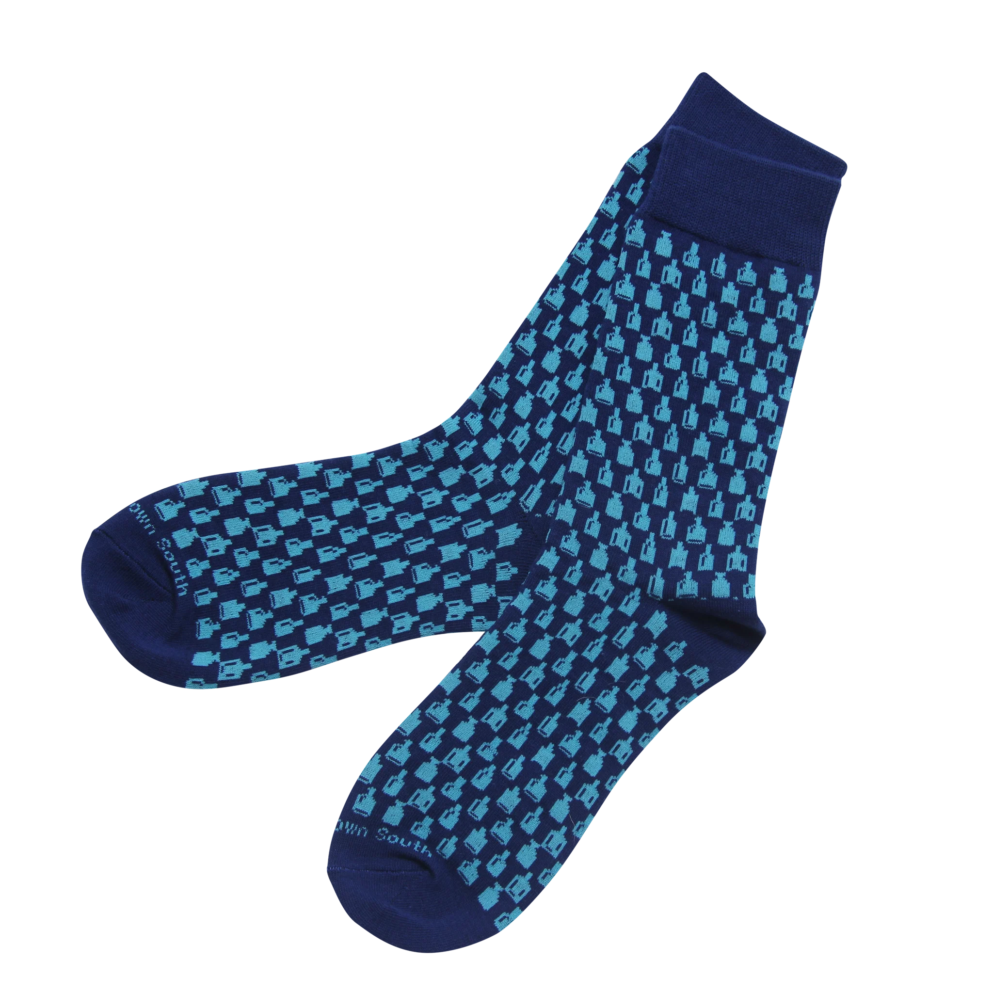 Barrel Down South - Navy Bourbon Bottle Socks