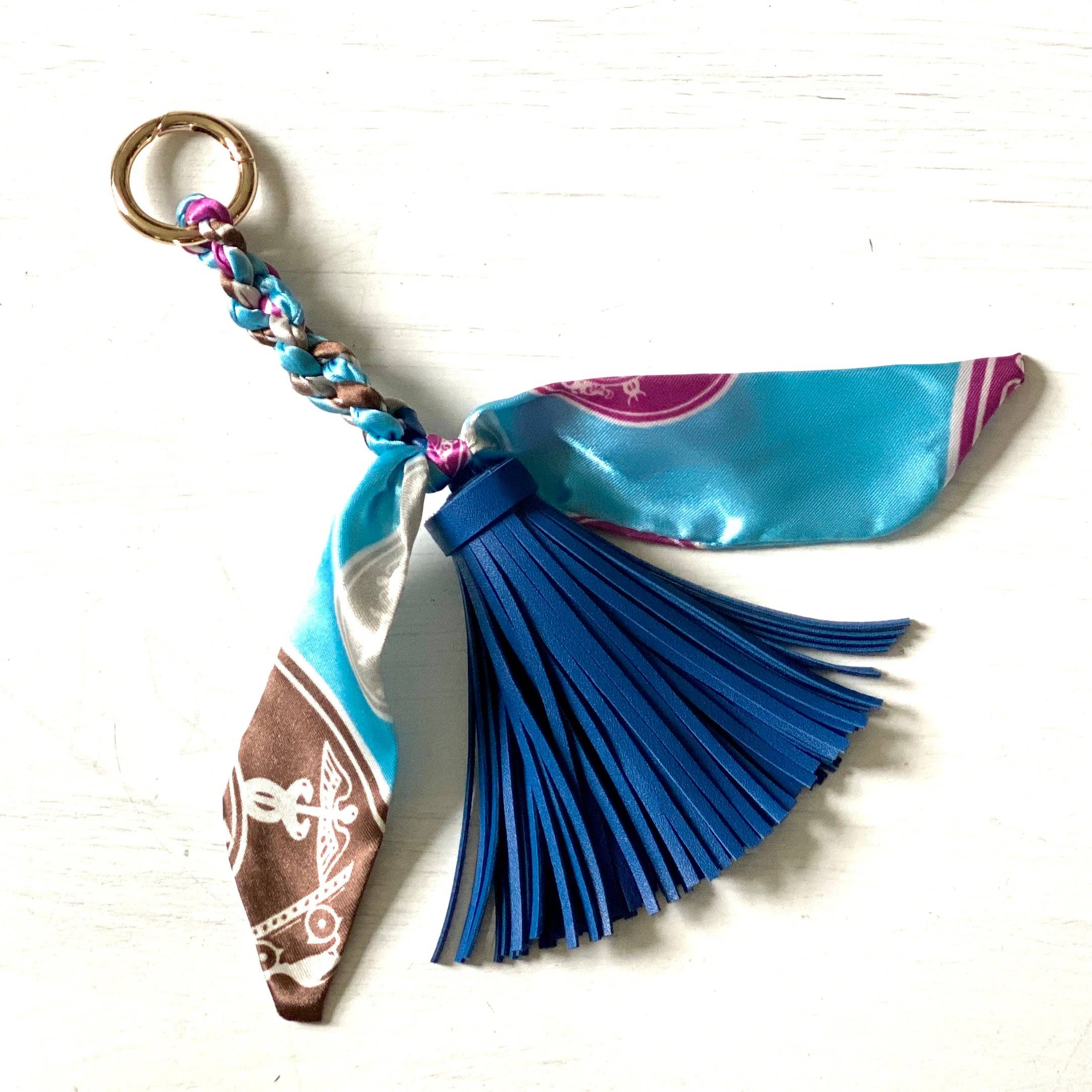 Be Clear Handbags - Amelia tassel bag charm: Tiffany blue - Image 17