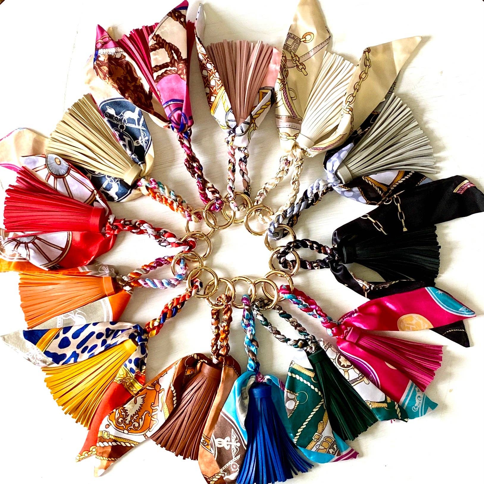Be Clear Handbags - Amelia tassel bag charm: Tiffany blue - Image 2