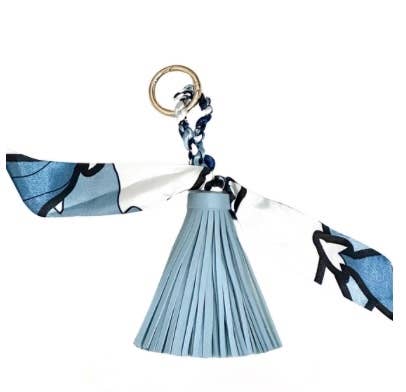 Be Clear Handbags - Amelia tassel bag charm: Tiffany blue - Image 6