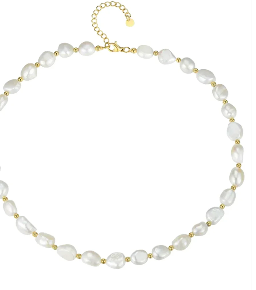 Beaded Pearl Necklace