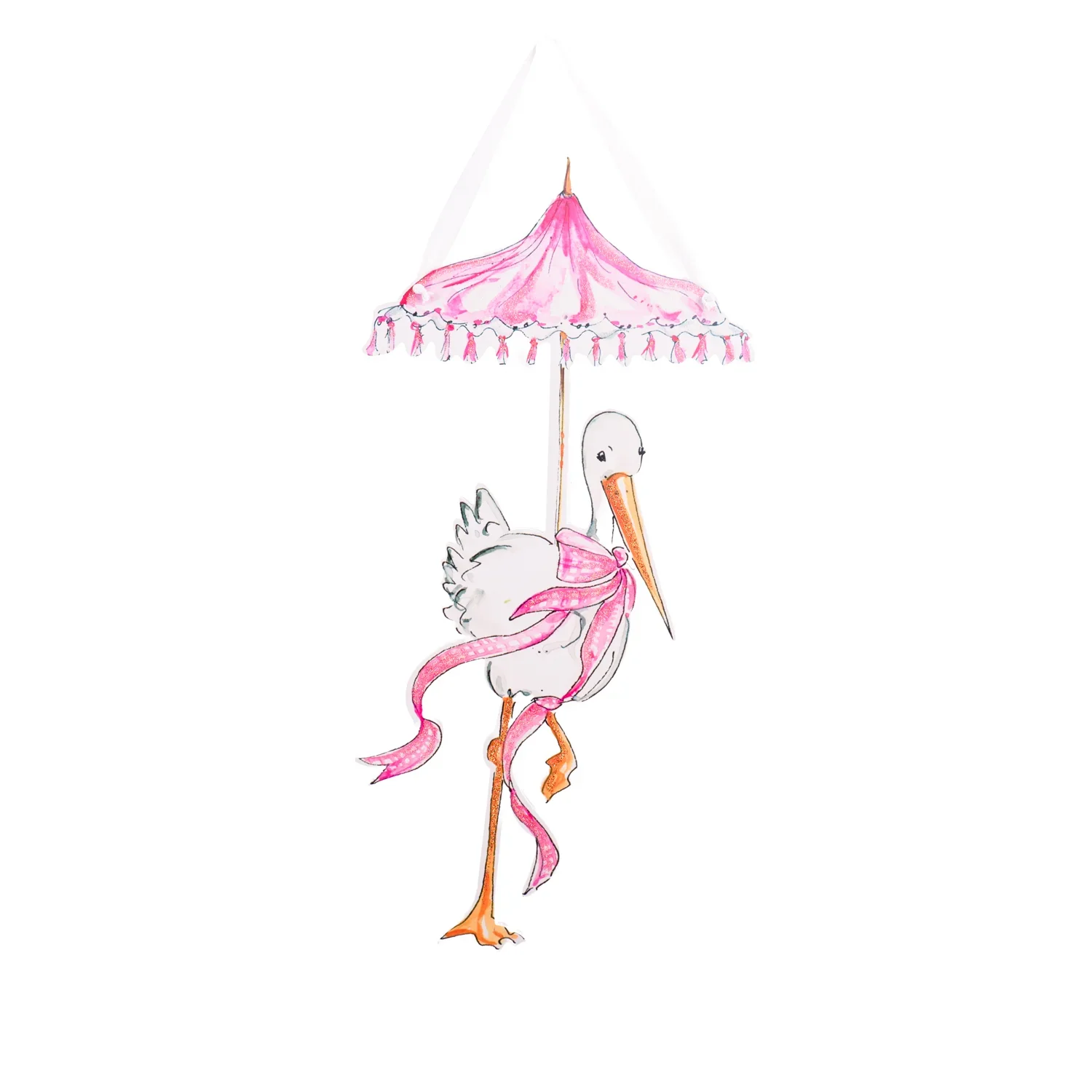 Beck's Girl Stork PVC Door Hanger