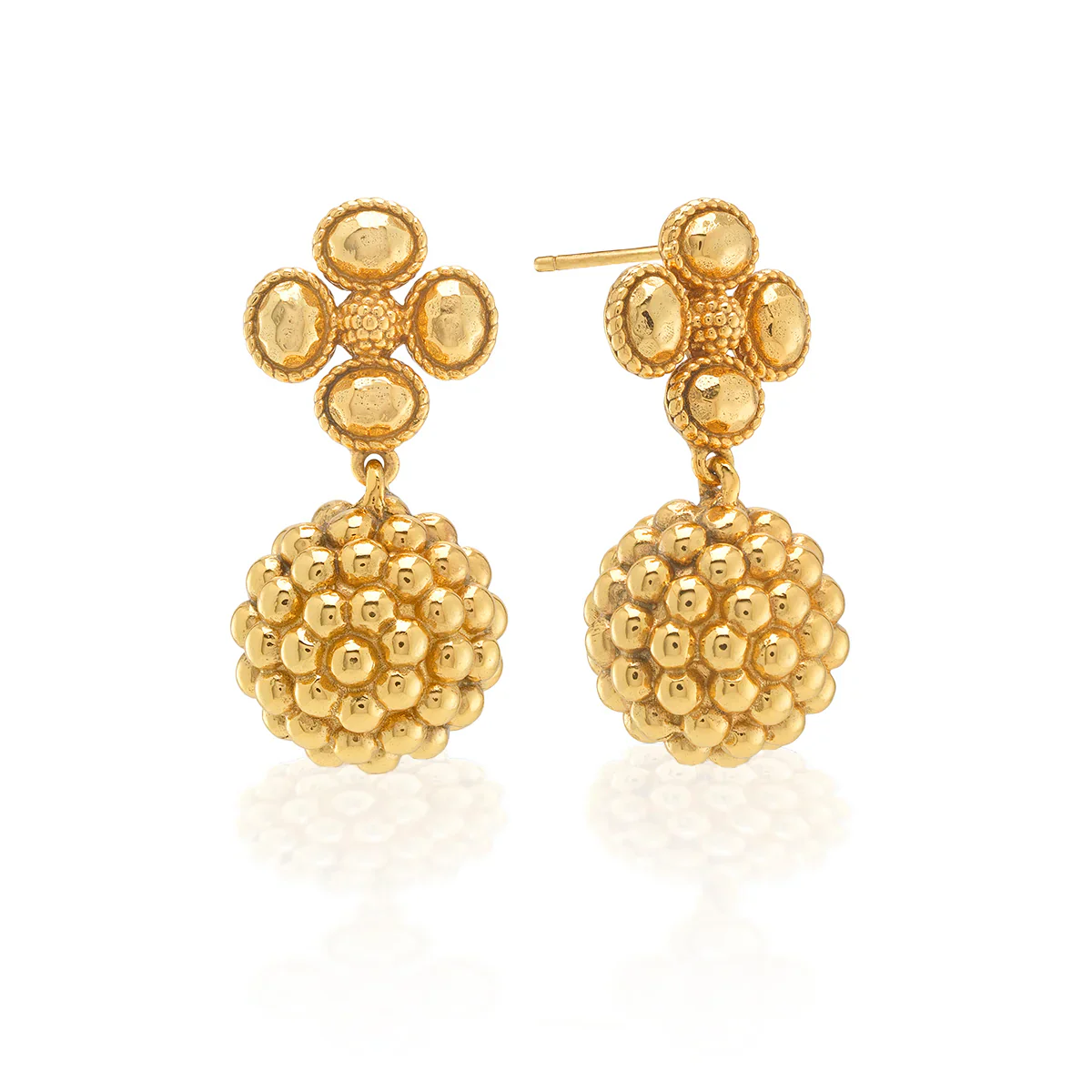 Berry Clover Drop Earrings - Image 2