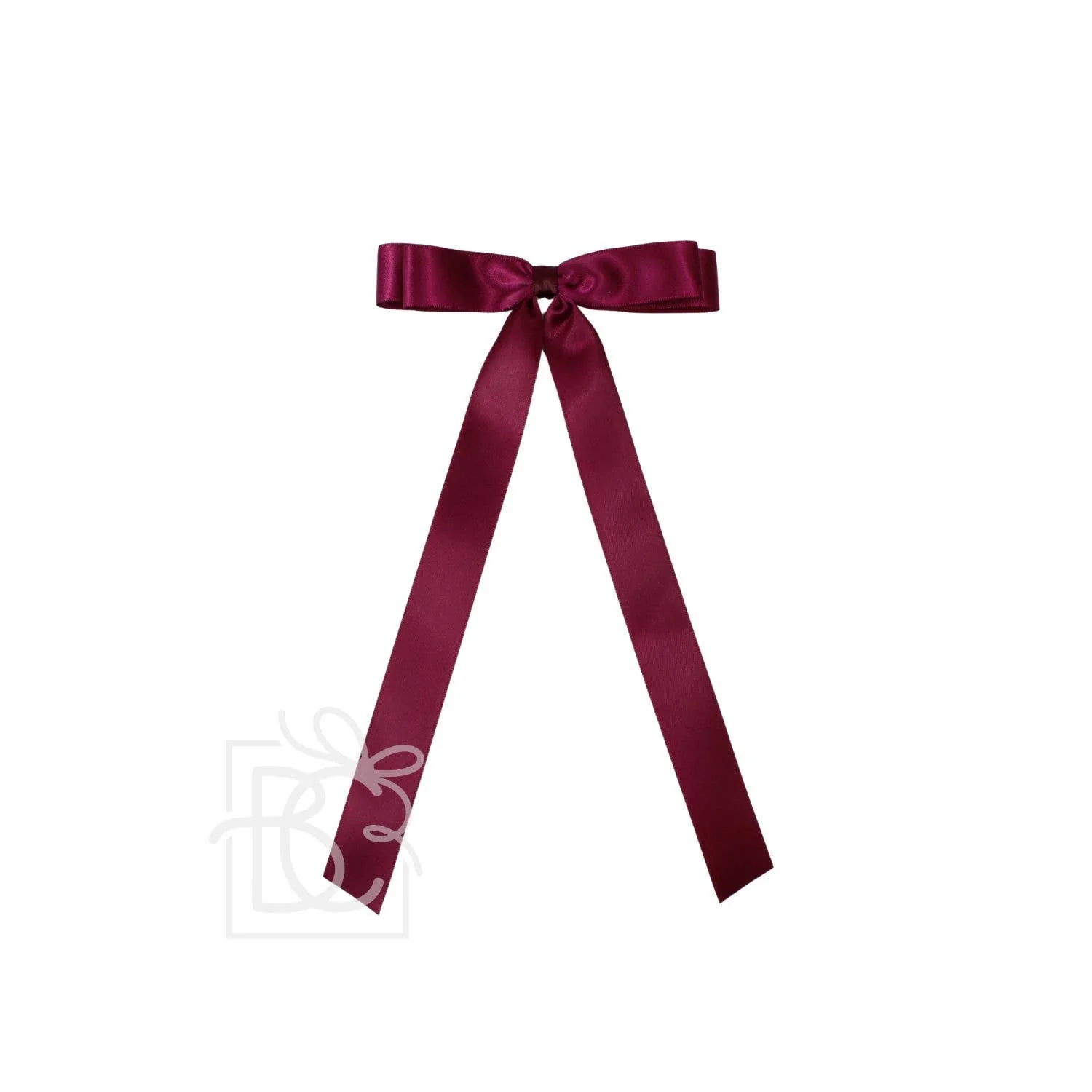 Beyond Creations, LLC - 7/8" SATIN LAYERED TAIL BOW ON ALLIGATOR CLIP: Powder Pink - Image 10