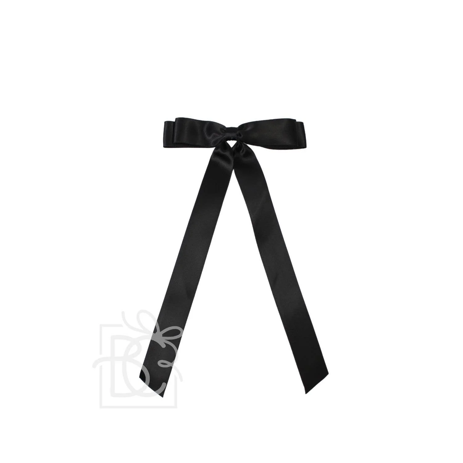 Beyond Creations, LLC - 7/8" SATIN LAYERED TAIL BOW ON ALLIGATOR CLIP: Powder Pink - Image 12
