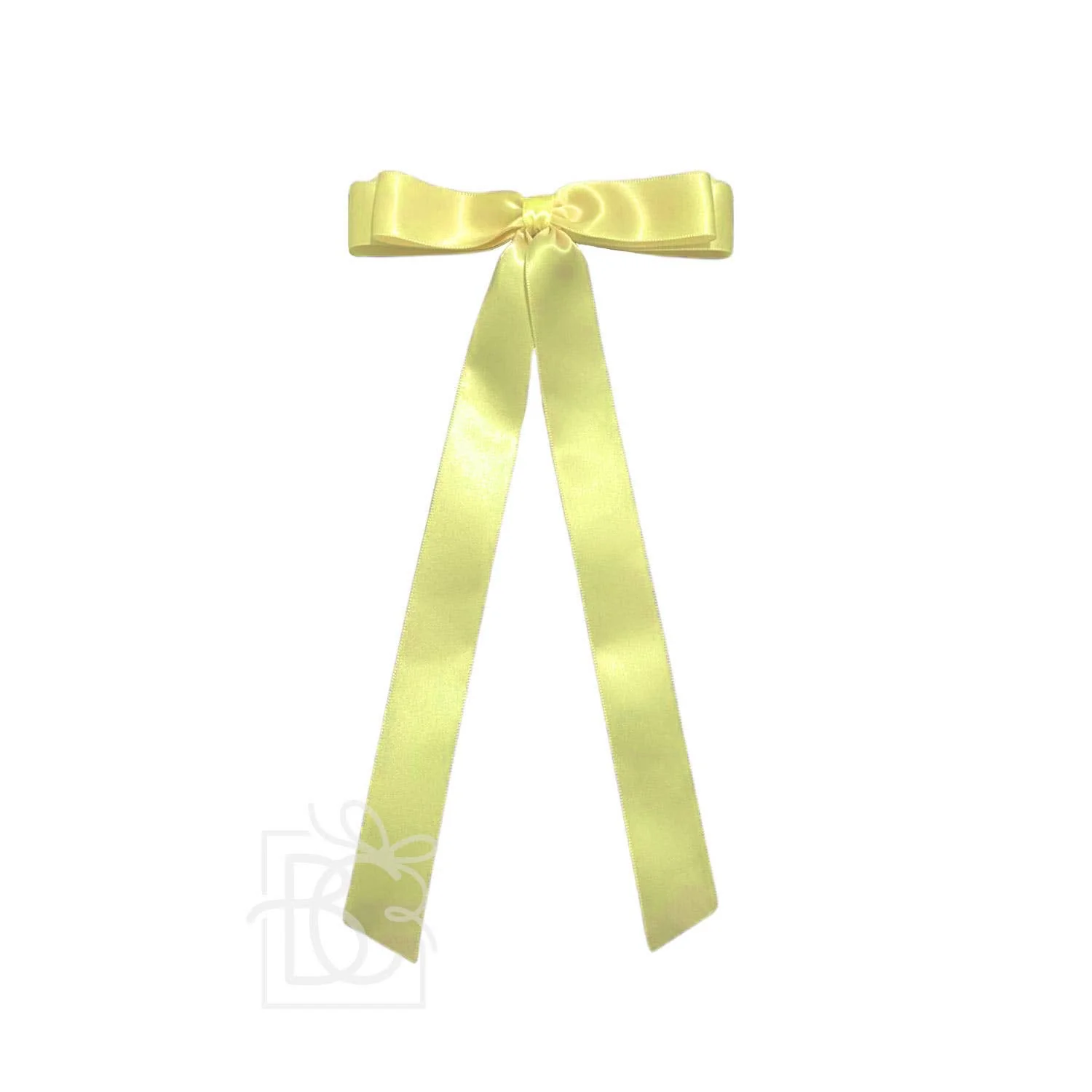 Beyond Creations, LLC - 7/8" SATIN LAYERED TAIL BOW ON ALLIGATOR CLIP: Powder Pink - Image 7