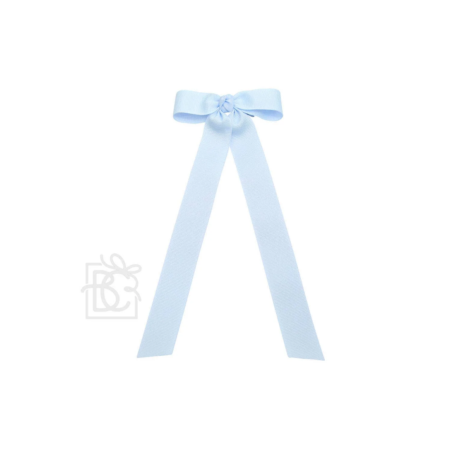 Beyond Creations, LLC - FLAT BOW W/ 7" STREAMERS ON ALLIGATOR CLIP: 3.5" W/ 7" Streamers / POWDER BLUE - Image 6