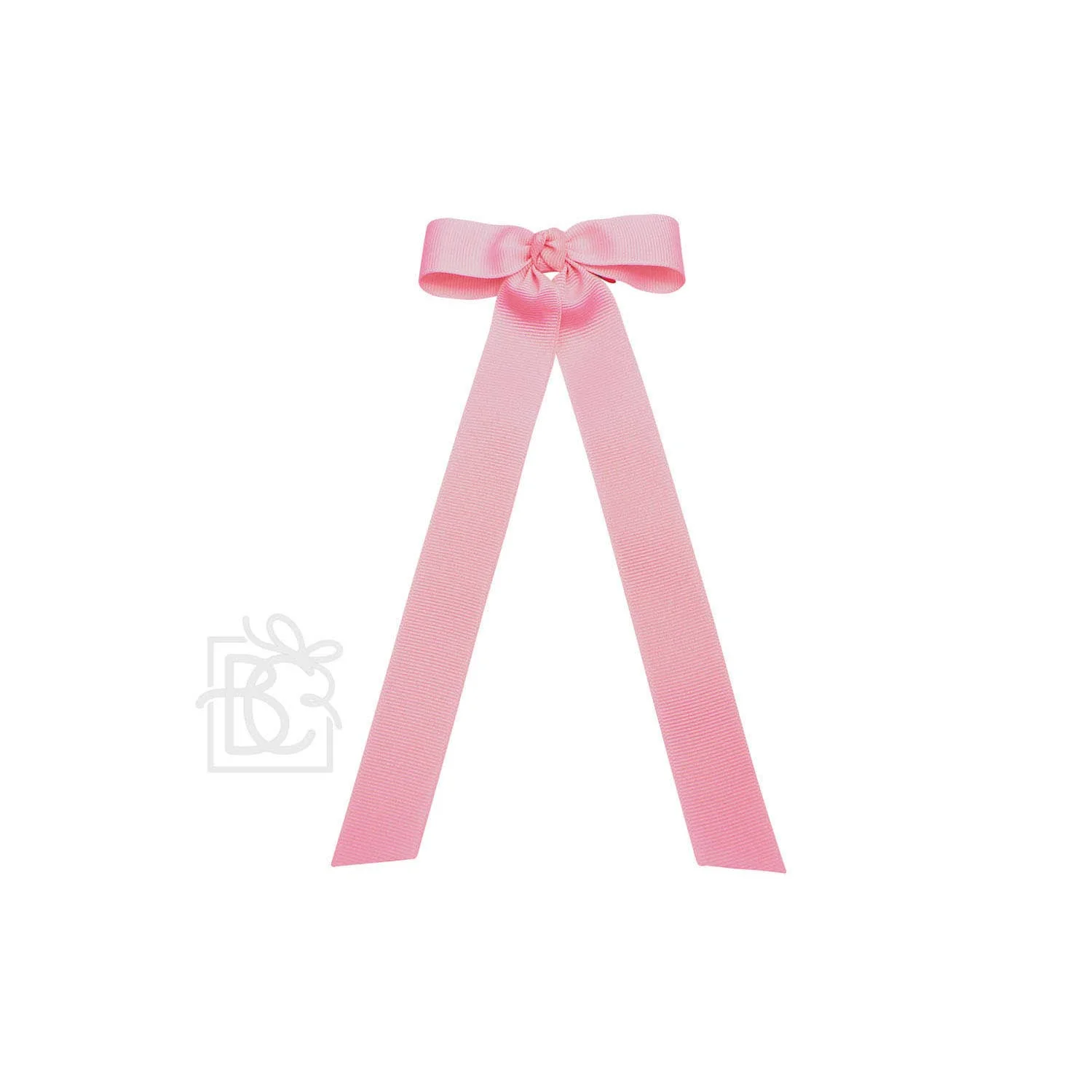 Beyond Creations, LLC - FLAT BOW W/ 7" STREAMERS ON ALLIGATOR CLIP: 3.5" W/ 7" Streamers / POWDER PINK - Image 8