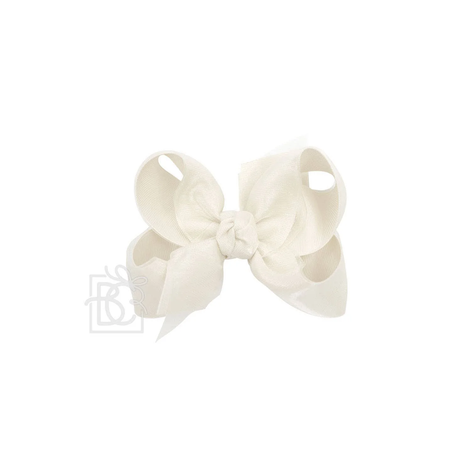 Beyond Creations, LLC - LAYERED ORGANZA/GROSGRAIN BOW ON CLIP: 4.5" Large - 1.5" Ribbons on Alligator Clip / Powder Blue - Image 22