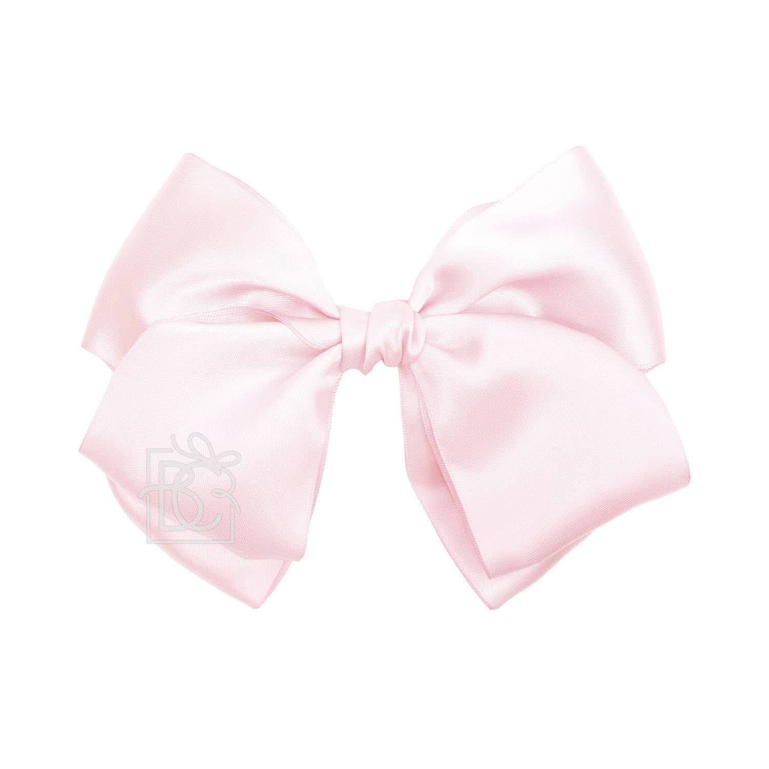 Beyond Creations, LLC - SATIN EUROPEAN BOW W/RUFFLED KNOT ON CLIP: 7" Euro Bow on Med. Alligator Clip / POWDER PINK - Image 18