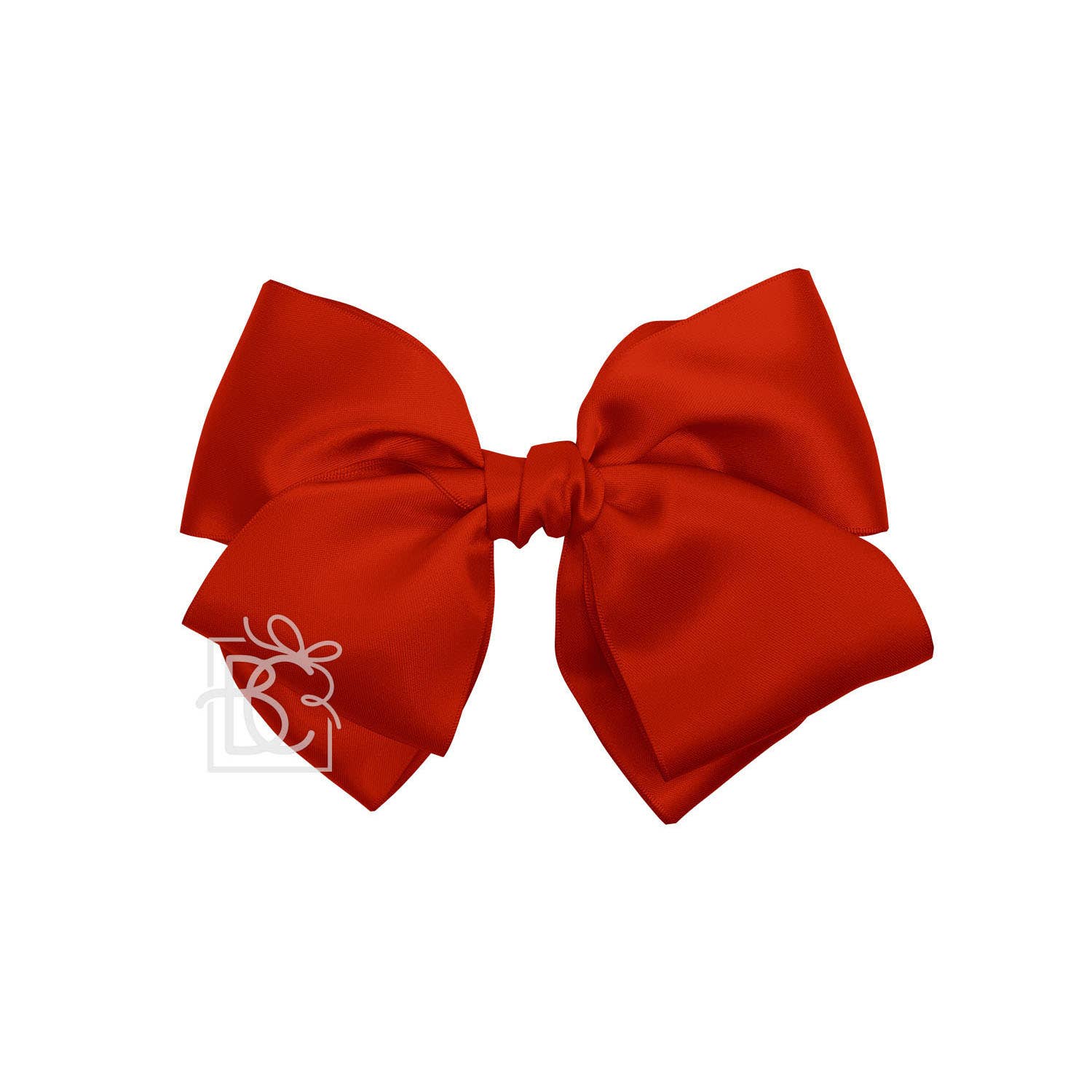 Beyond Creations, LLC - SATIN EUROPEAN BOW W/RUFFLED KNOT ON CLIP: 7" Euro Bow on Med. Alligator Clip / WHITE - Image 12