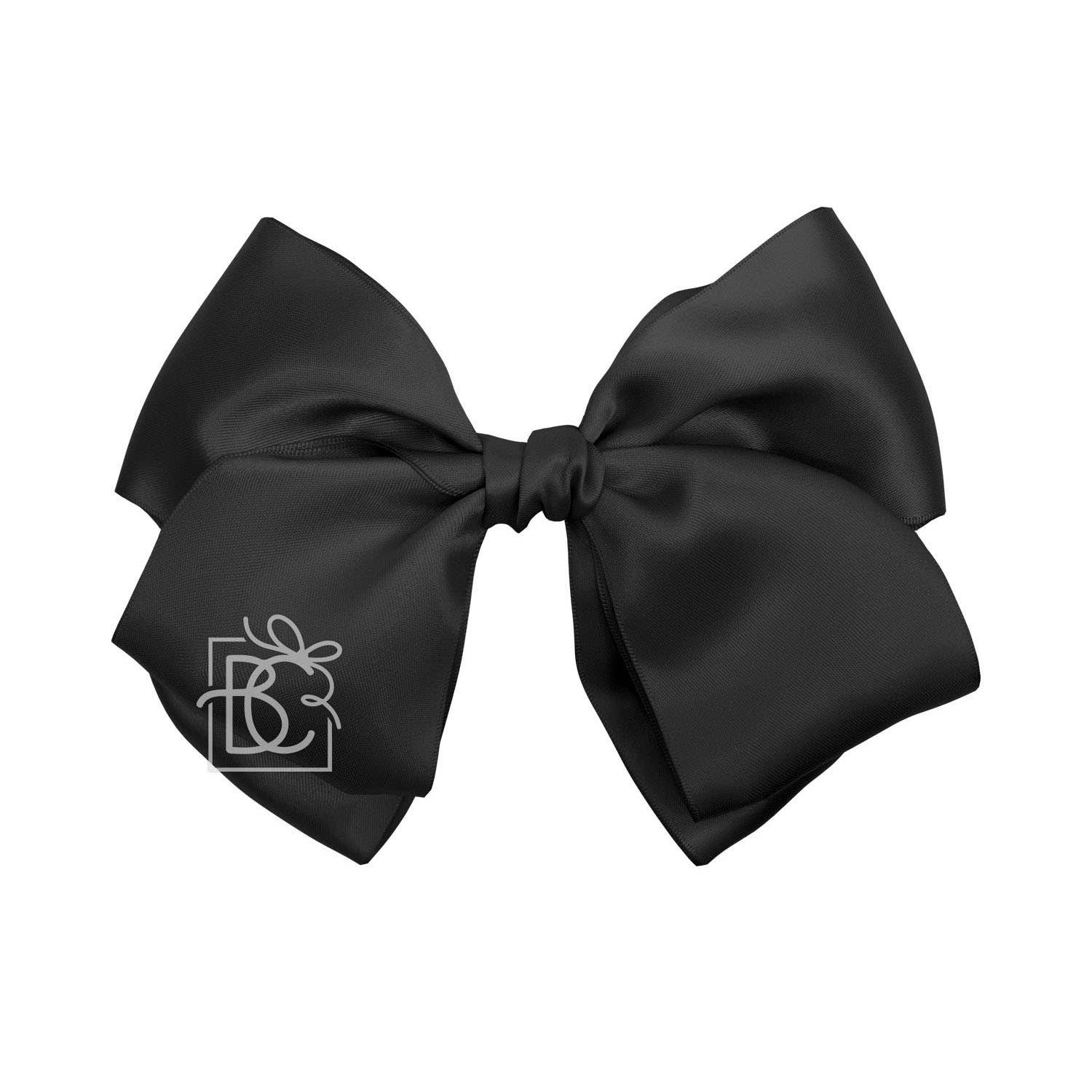 Beyond Creations, LLC - SATIN EUROPEAN BOW W/RUFFLED KNOT ON CLIP: 7" Euro Bow on Med. Alligator Clip / WHITE - Image 17
