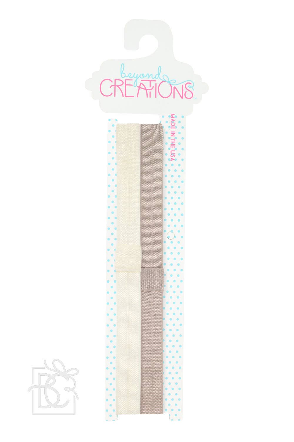 Beyond Creations, LLC - SKINNY ELASTIC HEADBAND PACKS: WHITE/LIGHT PINK / 3-18 Months - Image 2