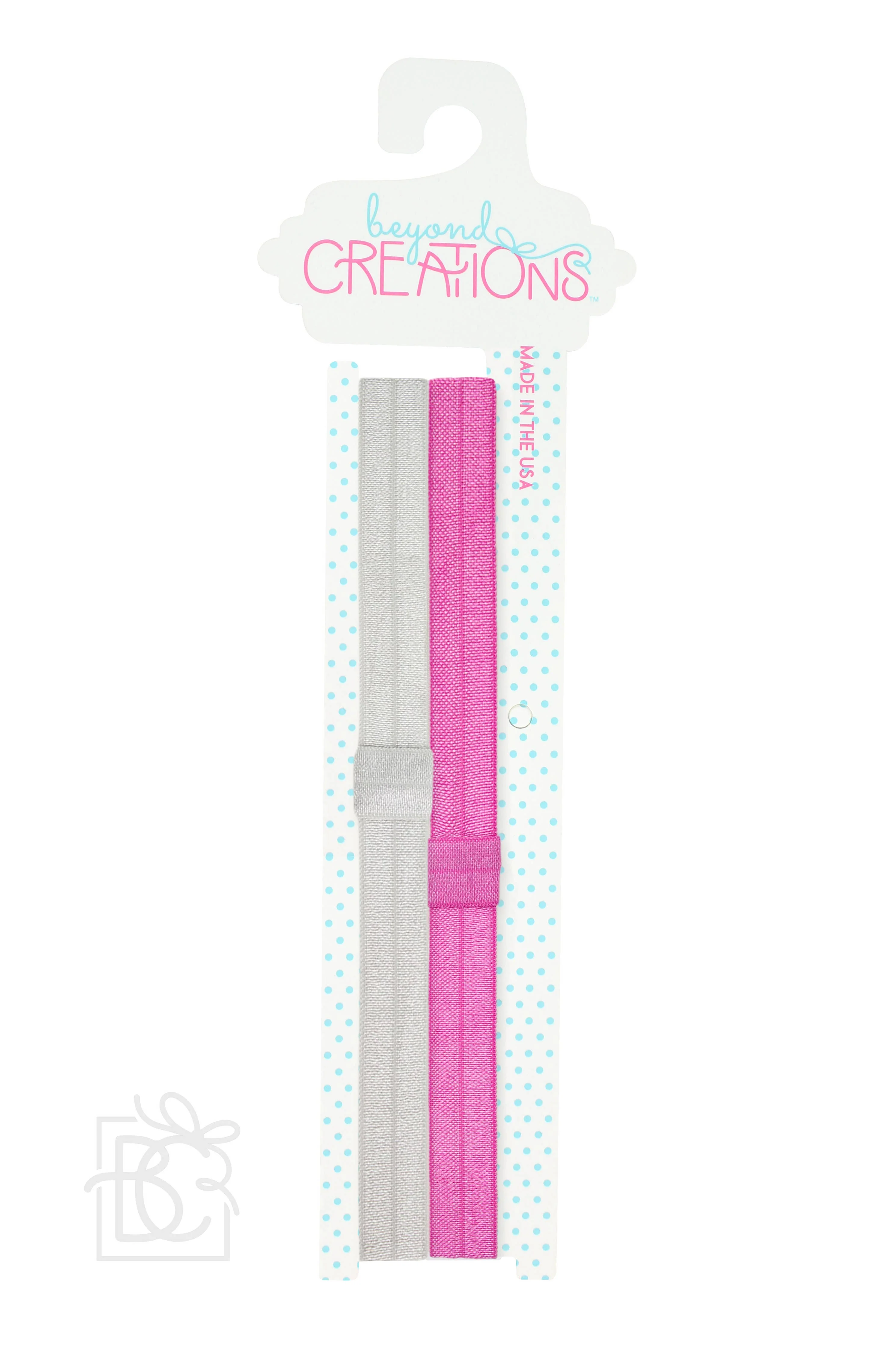 Beyond Creations, LLC - SKINNY ELASTIC HEADBAND PACKS: WHITE/LIGHT PINK / 3-18 Months - Image 4
