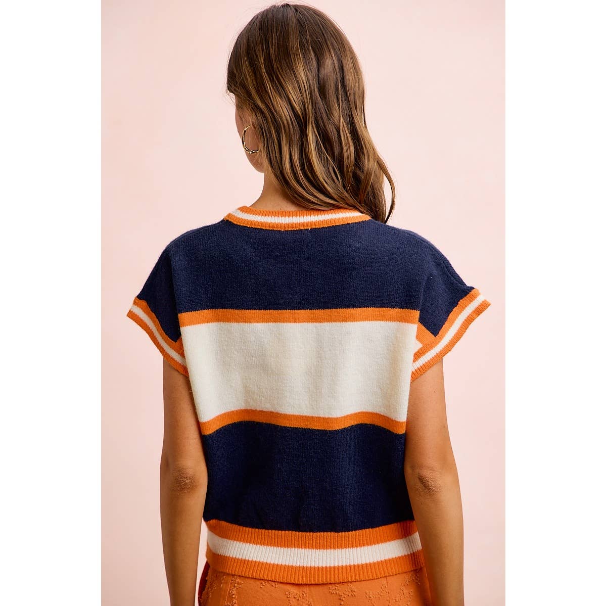 BiBi - GAMEDAY THEME COLORBLOCK REALXED FIT KNIT TOP: BLACK/RED / L - Image 16