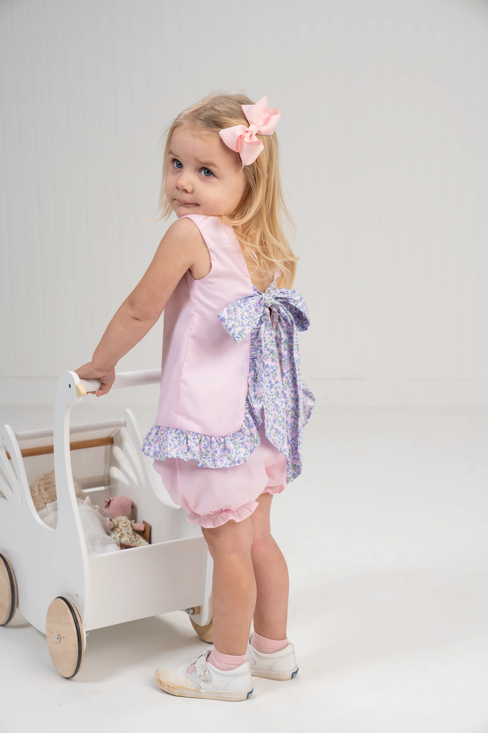 Blakely Pink & Lilac Floral Bloomer Set - Image 3