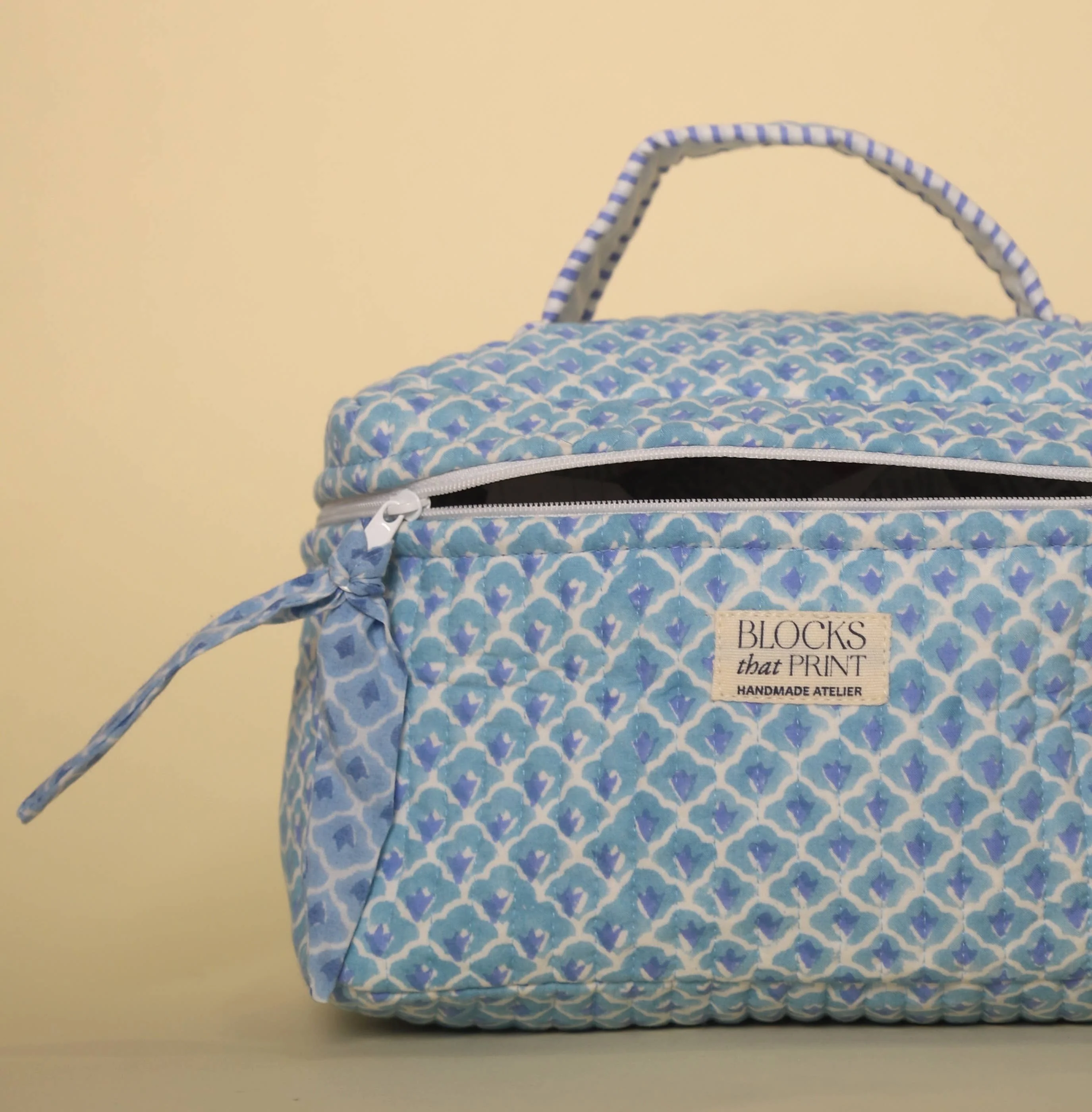 Blocks that Print - Blue Vanity Bag - Image 5