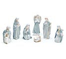 BLUE CERAMIC NATIVITY SET