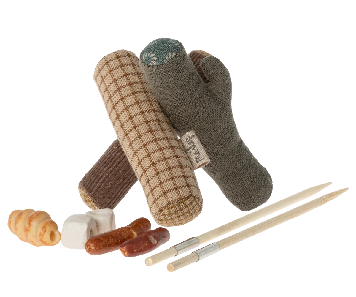 Maileg Camping Mice Bonfire Set