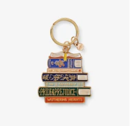 Book Club Enamel Keychain
