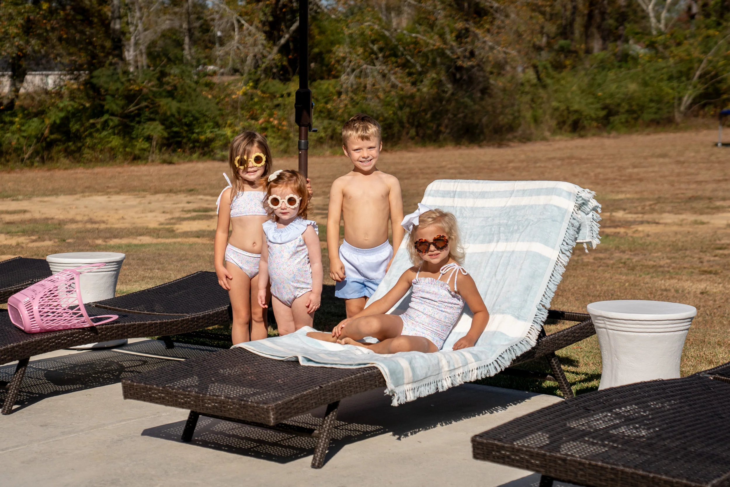 Boys Blue Colorblock Trunks UPF50 - Image 7