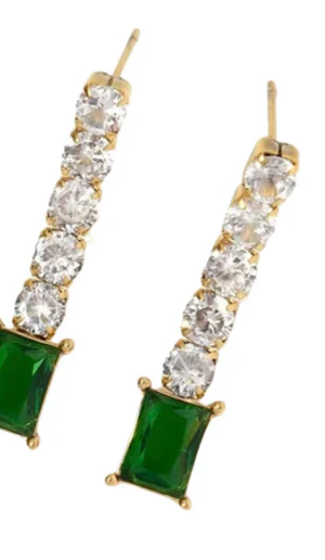 Bridget Green Stud Earrings